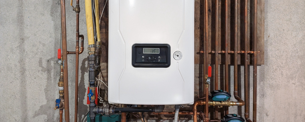 boiler in the basement 