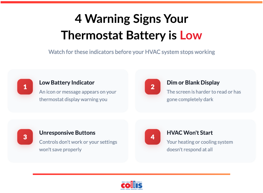 4 warning signs that your thermostat battery is low